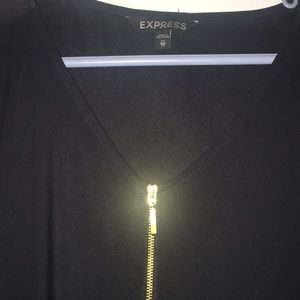 Express Tops - Zip down v neck Express Tops - Zip down v neck